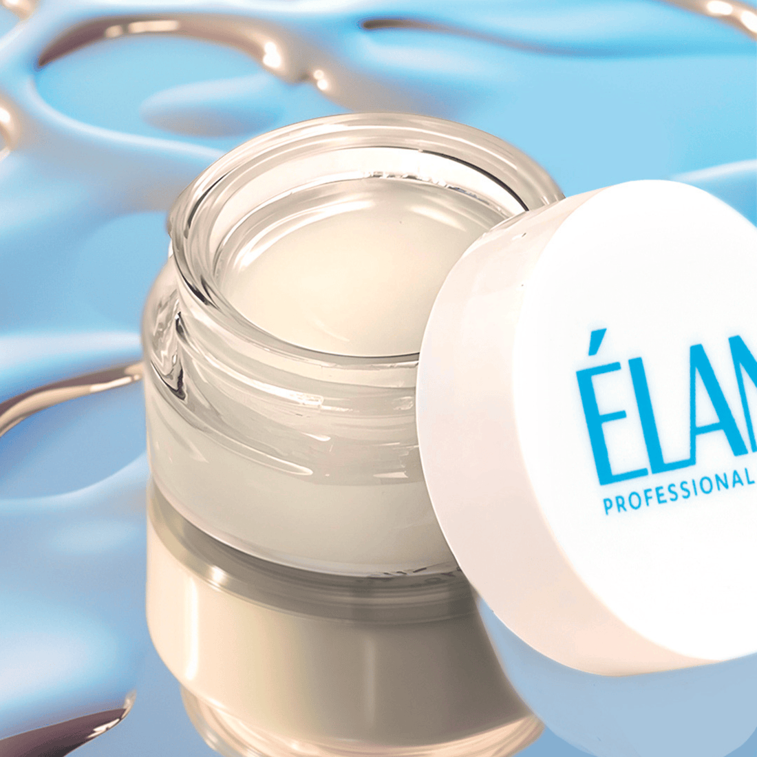 Élan Skin Protector 2.0 eyelash and eyebrow tint shield with argan oil in a 10g jar, from Élan Cosmetics.