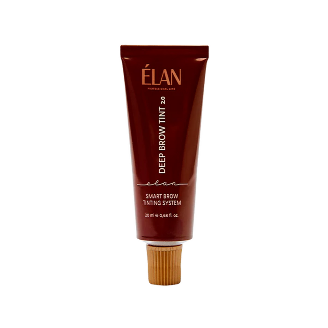 Élan Cosmetics Élan Smart Brow Tinting System Deep Brow Tint 2.0 in Icy Cold Brown, tube for long-lasting eyebrow color.