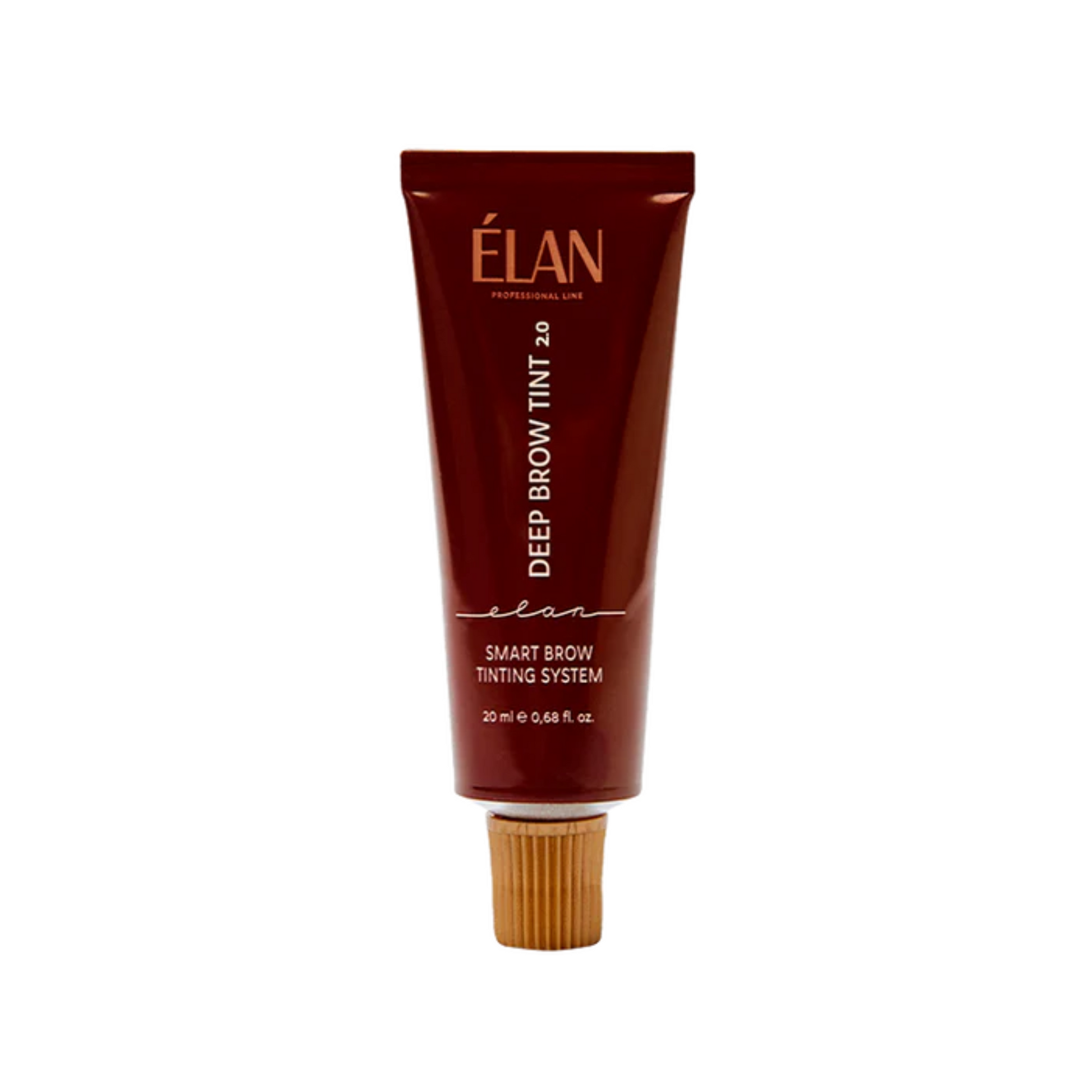 Élan Cosmetics Élan Smart Brow Tinting System Deep Brow Tint 2.0 in Icy Cold Brown, tube for long-lasting eyebrow color.