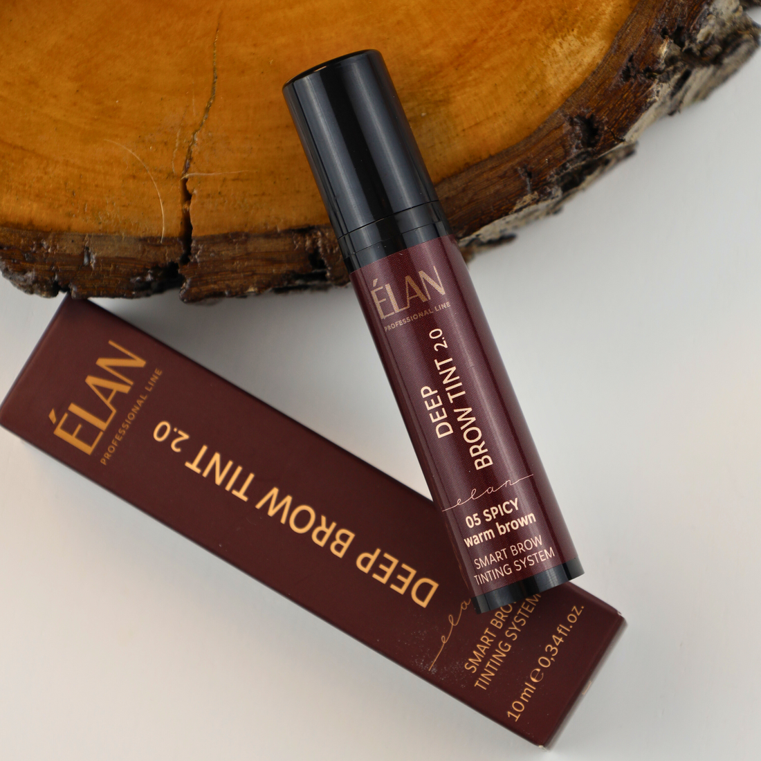 Élan Smart Brow Tinting System in Spicy Warm Brown, deep eyebrow tint kit for professional lash and brow tinting.
