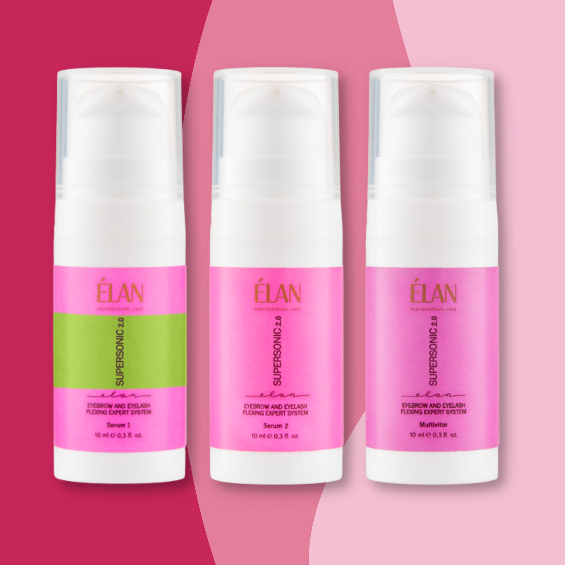 Élan Supersonic 2.0 Kit for lashes and brows lamination by Élan Cosmetics, featuring a clear professional system for lash and brow styling.