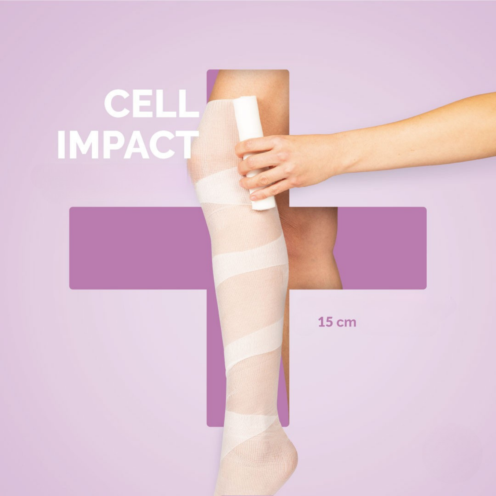 iSol.Beauty Bandage Cell Impact skin care product in a sleek packaging with a white and pink design.
