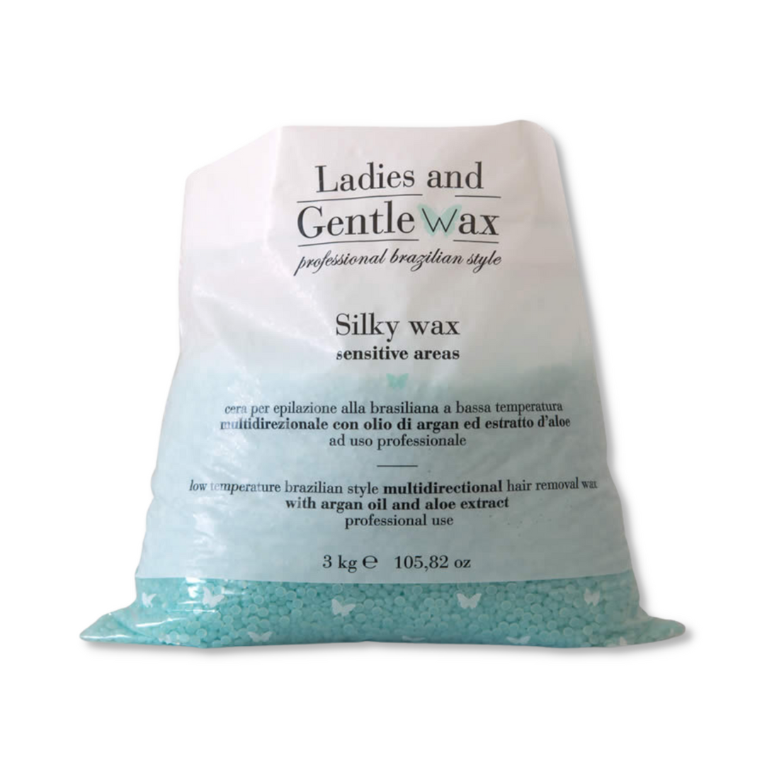 Ladies and GentleWax Silky Wax for sensitive areas, 3kg jar, soft wax designed for gentle hair removal on delicate skin.