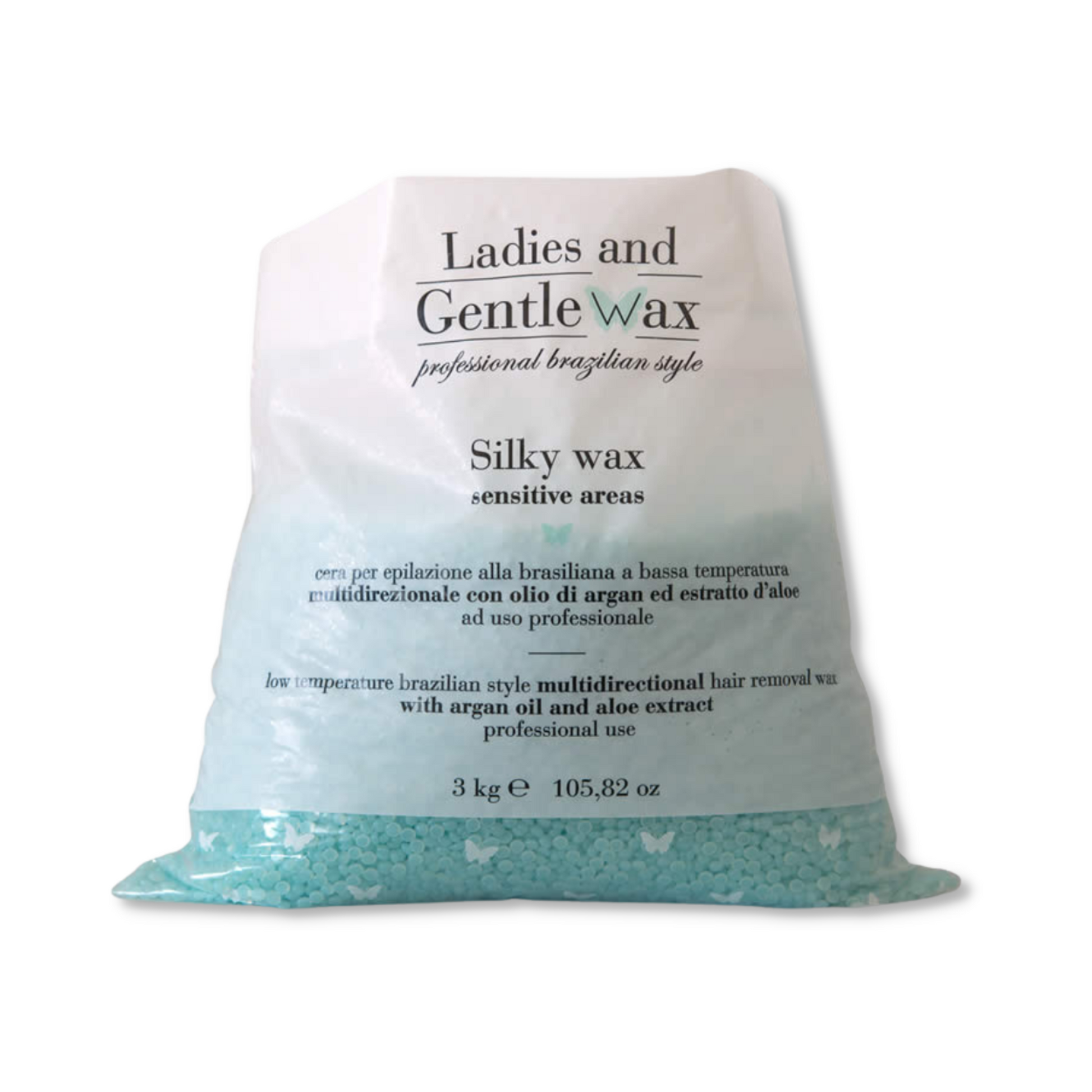 Ladies and GentleWax Silky Wax for sensitive areas, 3kg jar, soft wax designed for gentle hair removal on delicate skin.