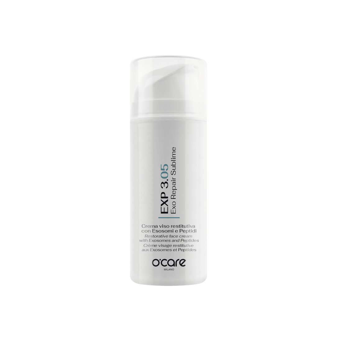 O'Care EXP 3.05 Exo Repair Sublime cream in a 100ml jar, designed for skin repair and hydration, with a sleek professional packaging
