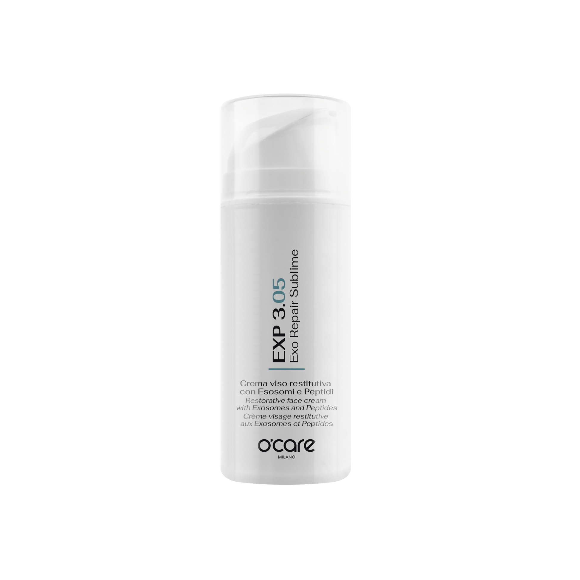 O'Care EXP 3.05 Exo Repair Sublime cream in a 100ml jar, designed for skin repair and hydration, with a sleek professional packaging