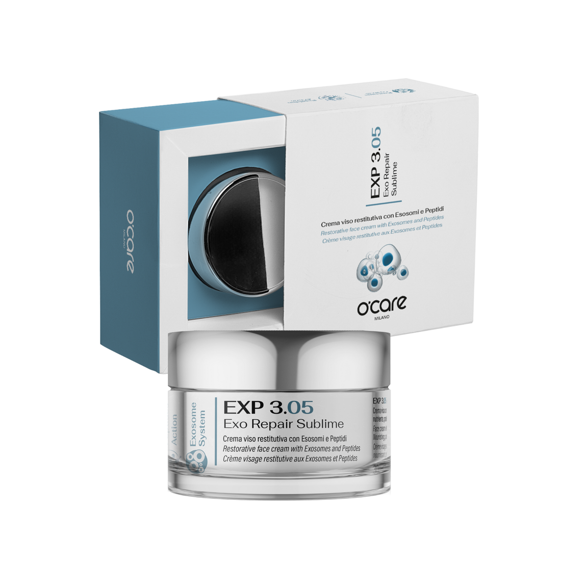 O'Care EXP 3.05 Exo Repair Sublime cream in a 30ml jar showing elegant packaging and product label