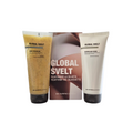 SummeCosmetics Global Svelt Reaffirm Silhouette Pack with 200ml skincare bottles and product details on the packaging.