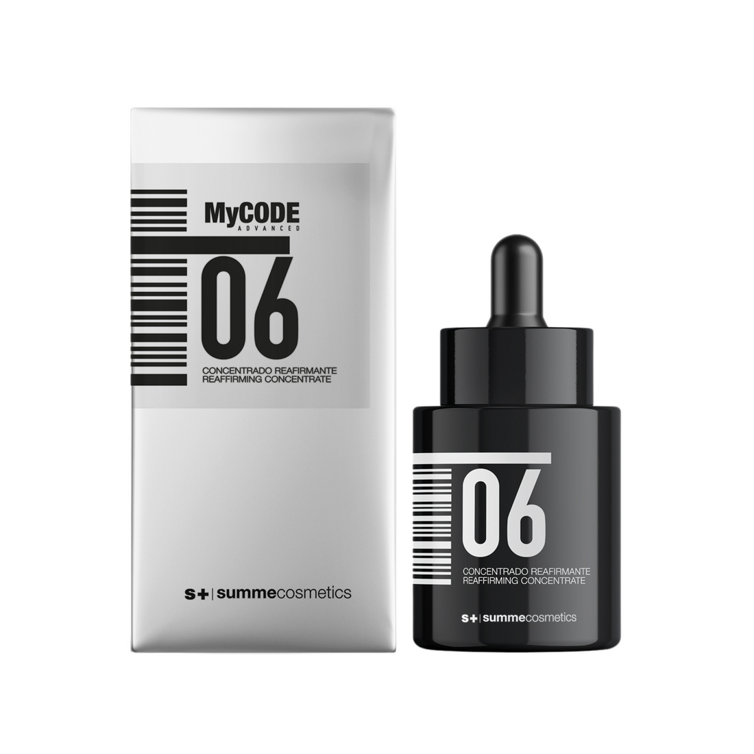 SummeCosmetics MyCode Advanced 06 Reaffirming Facial Concentrate in 30ml bottle, a nourishing lotion and moisturizer for skin revitalization.