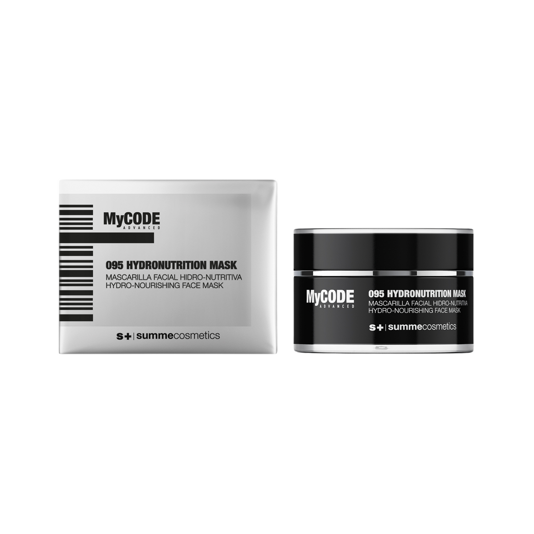 SummeCosmetics MyCode Advanced 095 Hydro-Nourishing Face Mask in a 50ml jar, designed for deep hydration and skin nourishment.