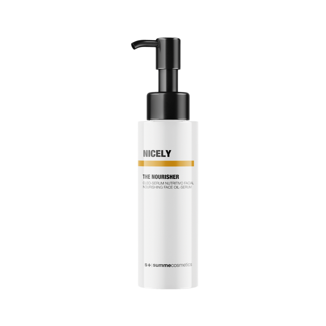 SummeCosmetics Nicely The Nourisher moisturizer lotion in a 100ml bottle, designed for nourishing and hydrating skin.