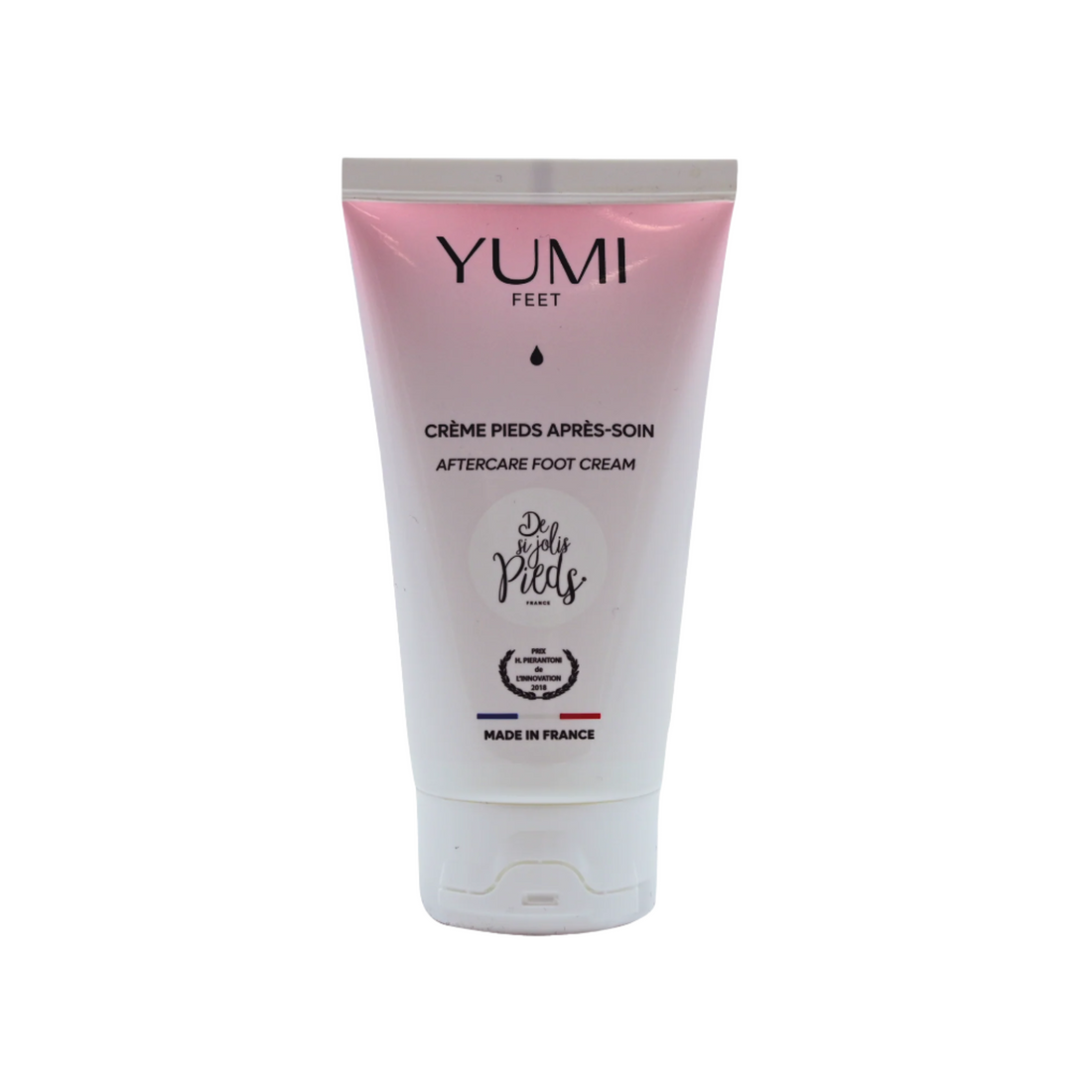 Yumi Feet aftercare cream in 75ml tube, foot care product for soothing and moisturizing feet, branded Yumi Feet.