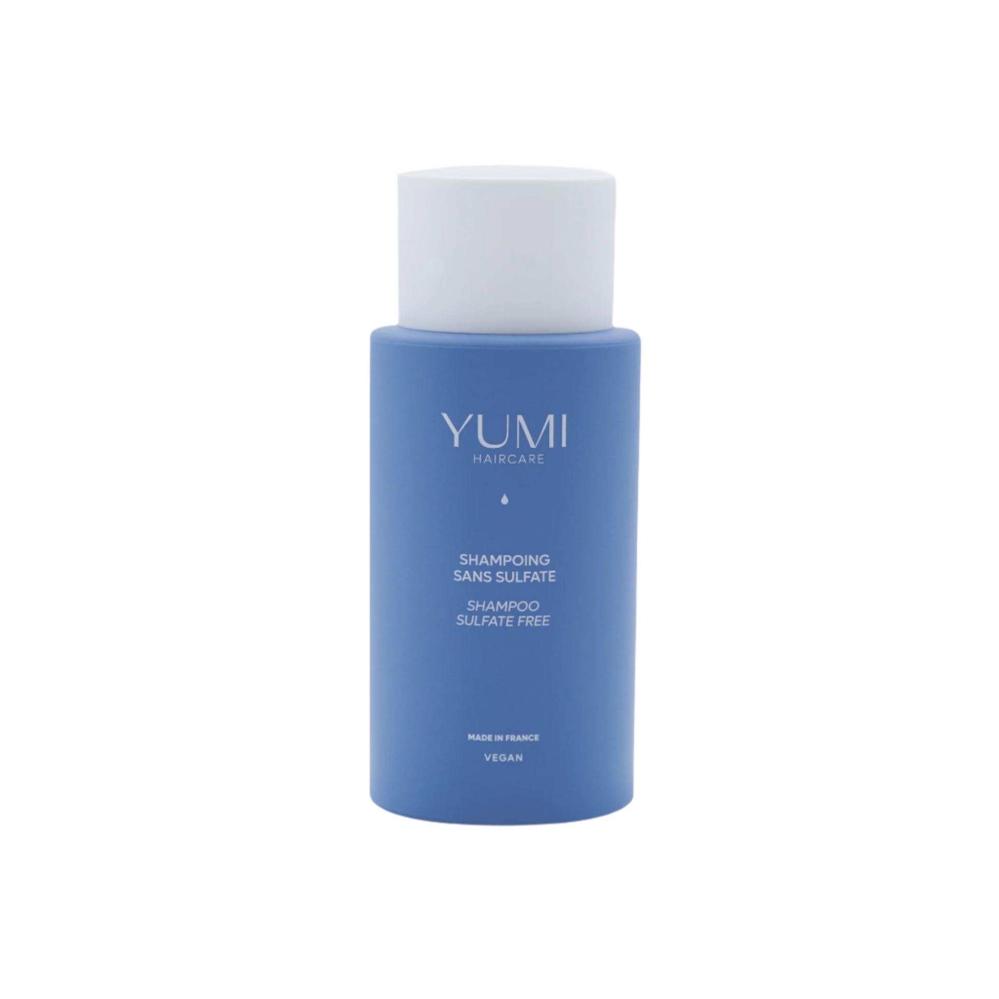 Yumi Haircare sulfate-free shampoo bottle with 250ml size and natural, gentle formula for clean, healthy hair.