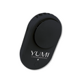 Yumi Lashes & Brows Mini USB Fan showing compact black fan with Yumi Lashes branding, ideal for lash and brow care.