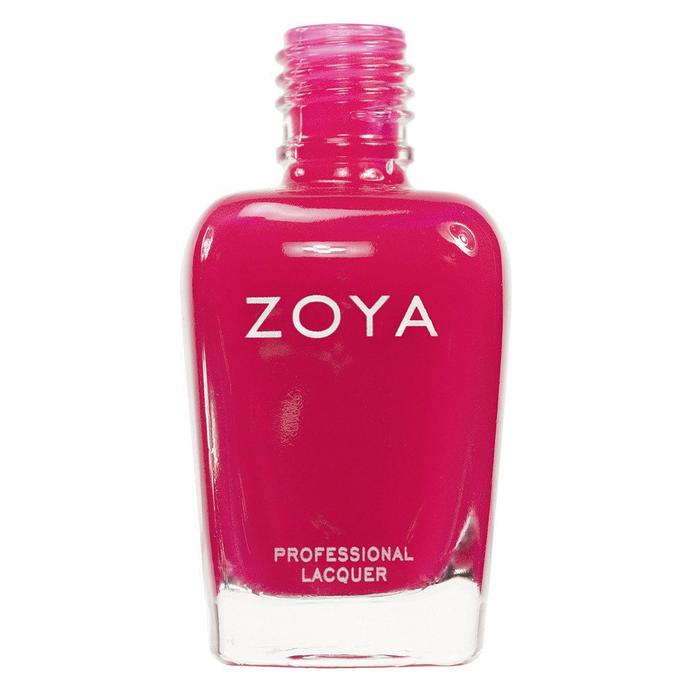 Zoya Max nail polish bottle with vibrant teal color, showcasing the Zoya brand logo on the cap.