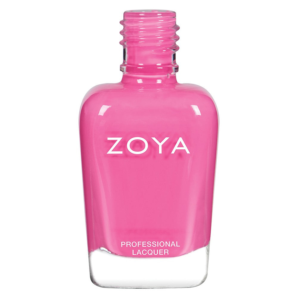 Zoya Tobey nail polish bottle from Zoya's nail polish collection, featuring a sleek design and vibrant color.