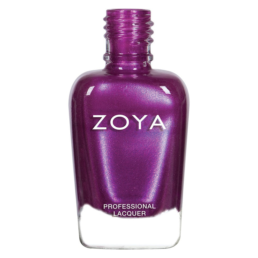 Zoya Millie nail polish bottle with a sleek design, showcasing the vibrant nail color in the glass container.