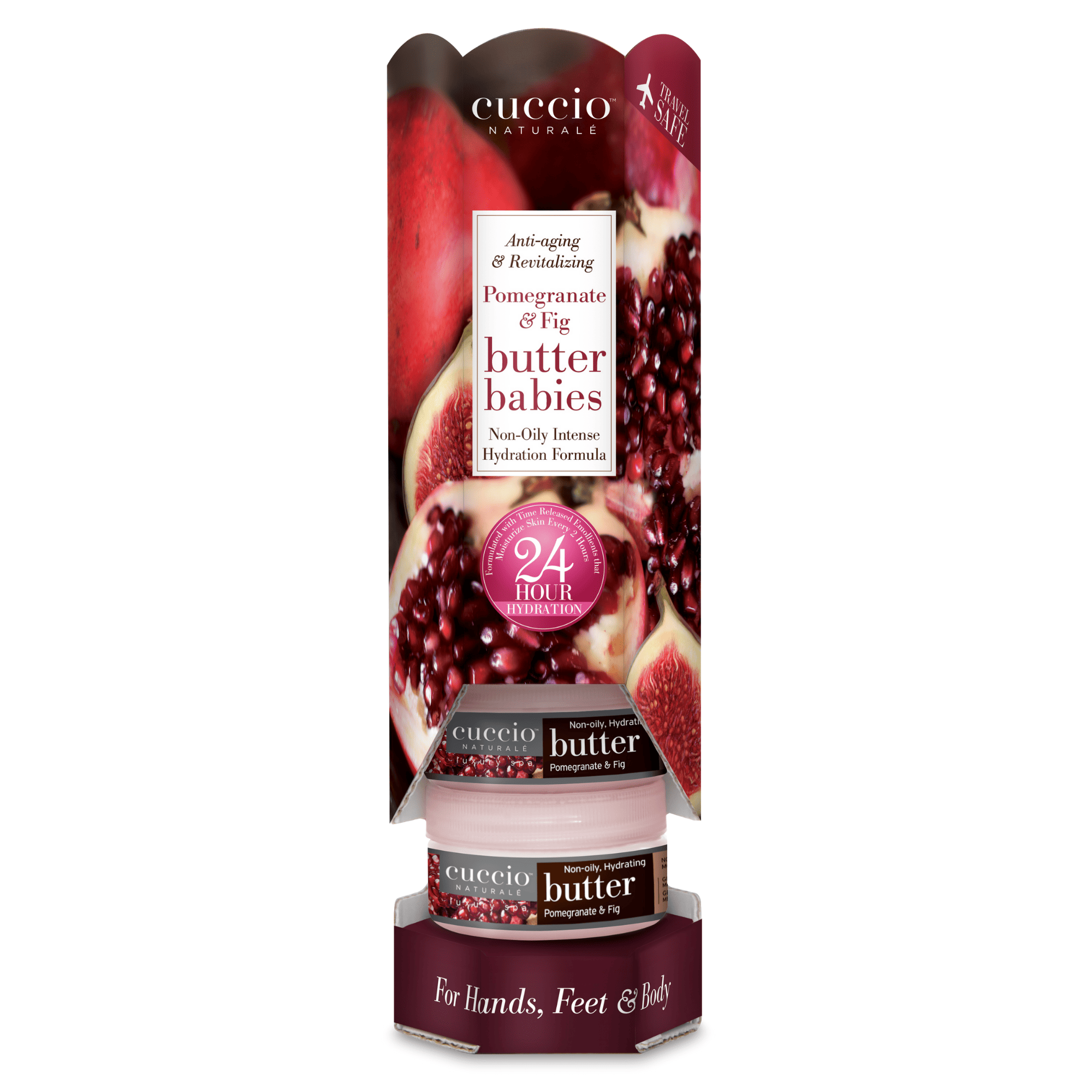 CUCCIO NATURALÉ HYDRATING BUTTER DISPLAY TOWER - POMEGRANATE & FIG