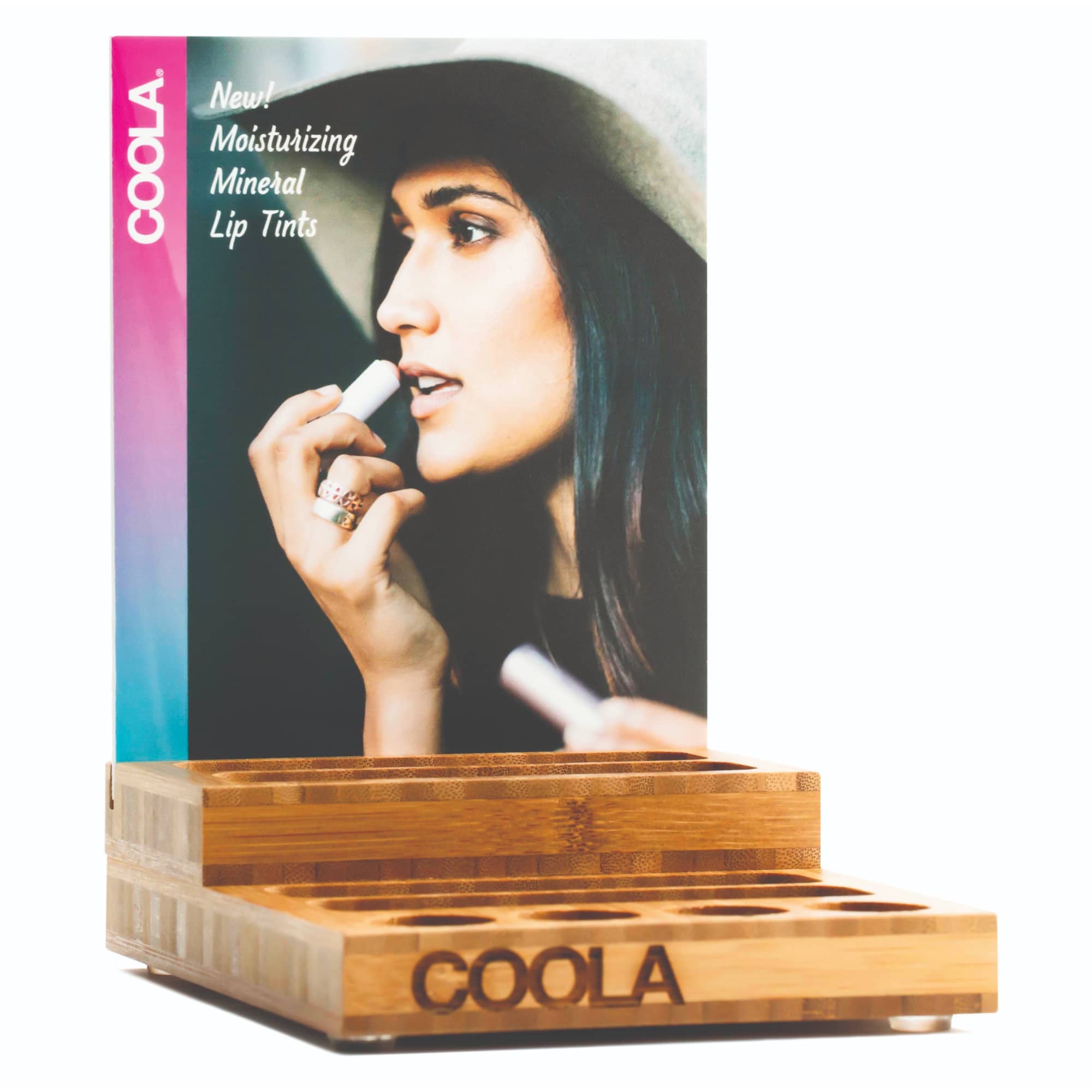 Coola Small Liplux Collection Bamboo Display