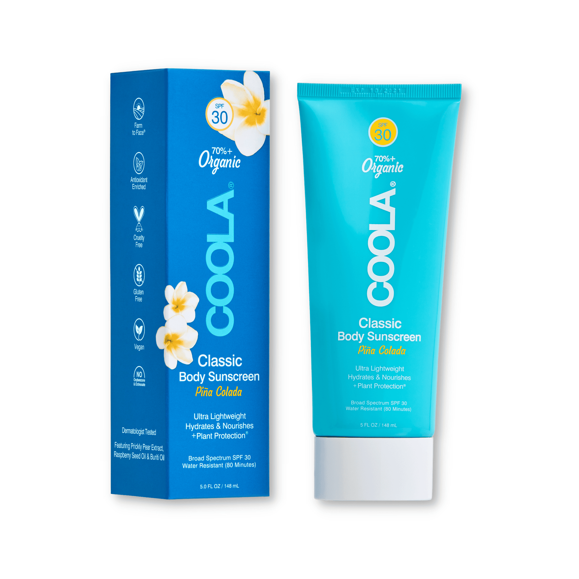 Coola Classic Body Organic Sunscreen Lotion SPF30 - Pina Colada