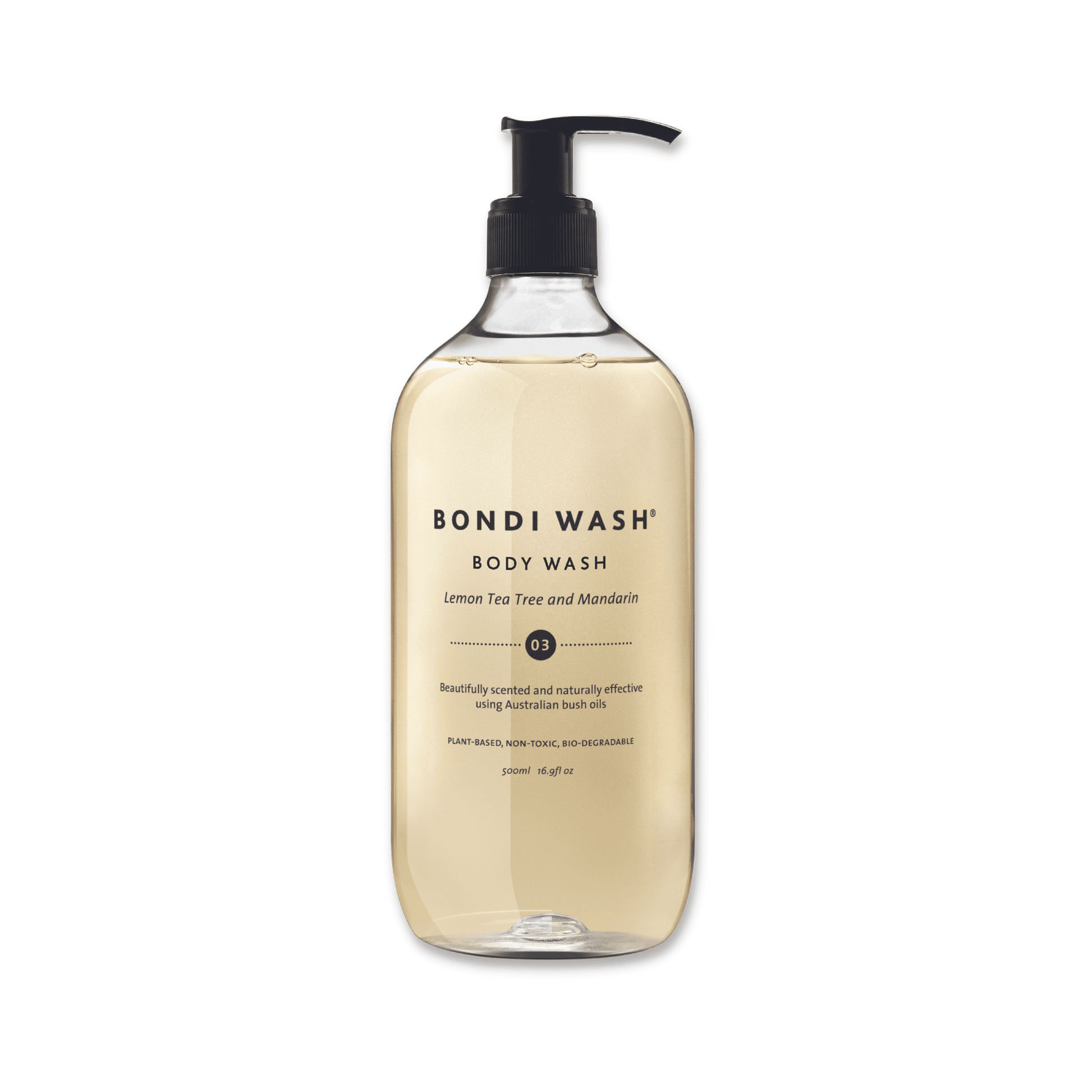 Bondi Wash body wash in a 350ml bottle, featuring natural ingredients and a refreshing, clean scent.