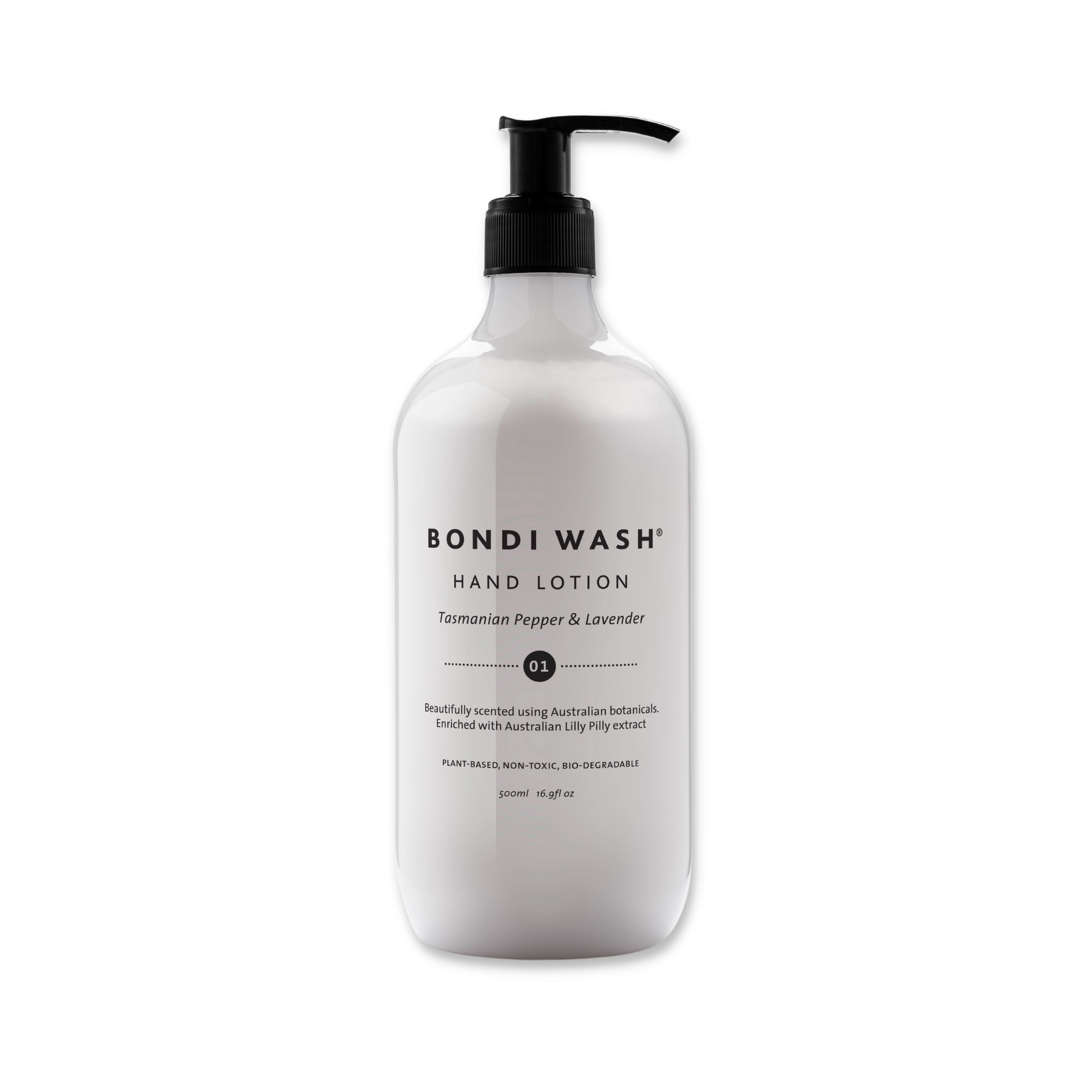 Bondi Wash hand lotion in a 1500ml bottle, moisturizing and gentle for soft skin.