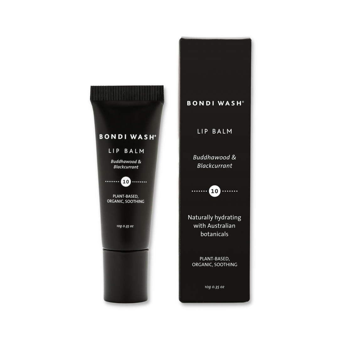 Bondi Wash Lip Balm in a sleek tube, designed to moisturize and soothe lips with natural ingredients.