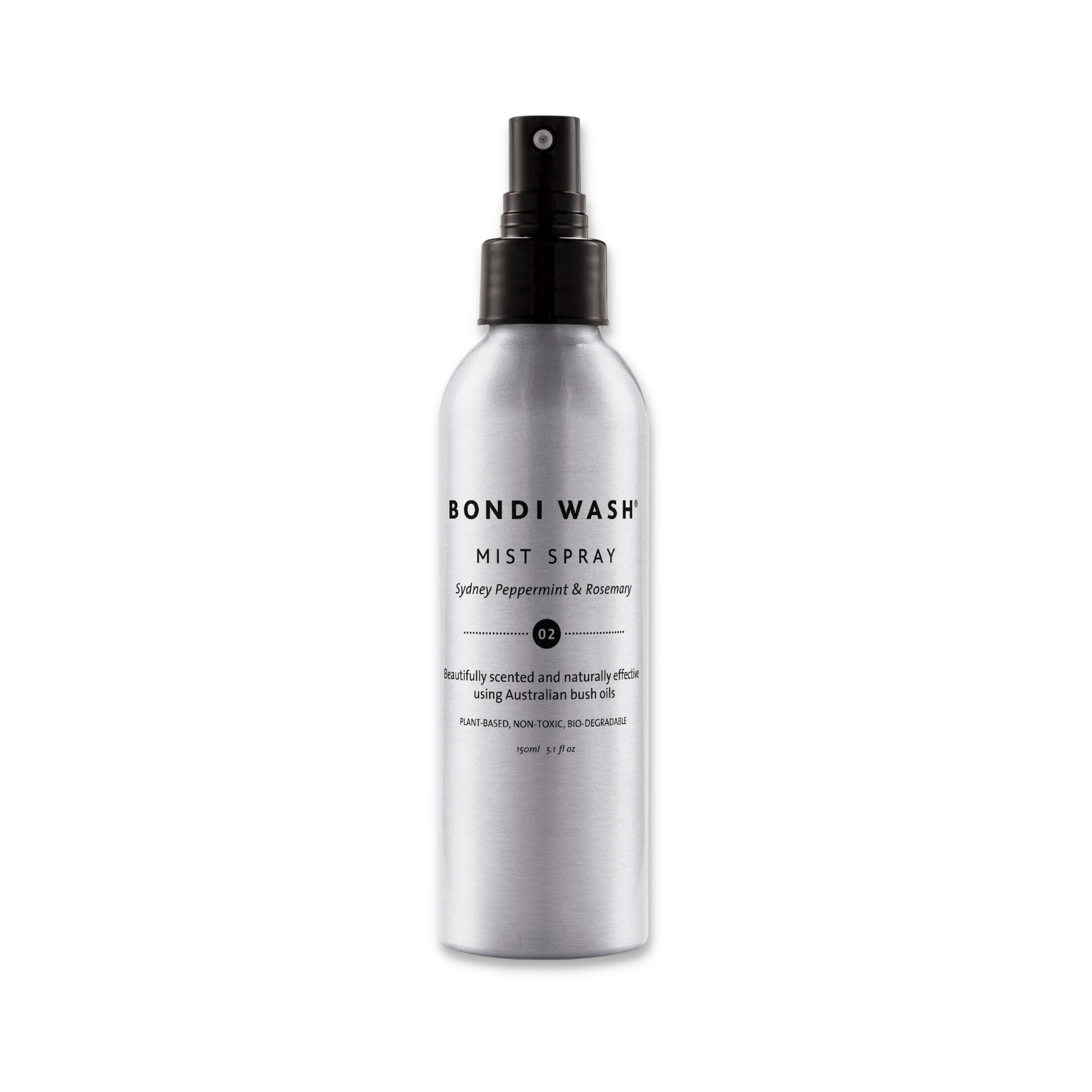 Bondi Wash Mist Spray for home fragrance, 150ml bottle with a sleek design and spray nozzle, ideal for refreshing living spaces.
