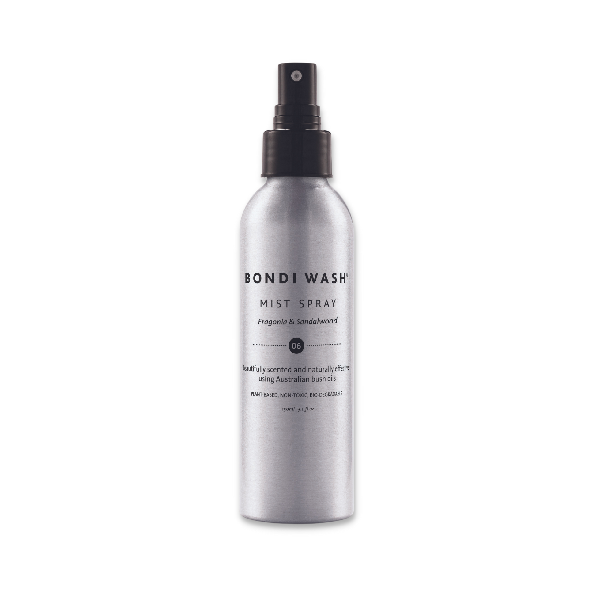 Bondi Wash Mist Spray for home fragrances, 150ml, featuring a sleek bottle with a fine mist spray nozzle.