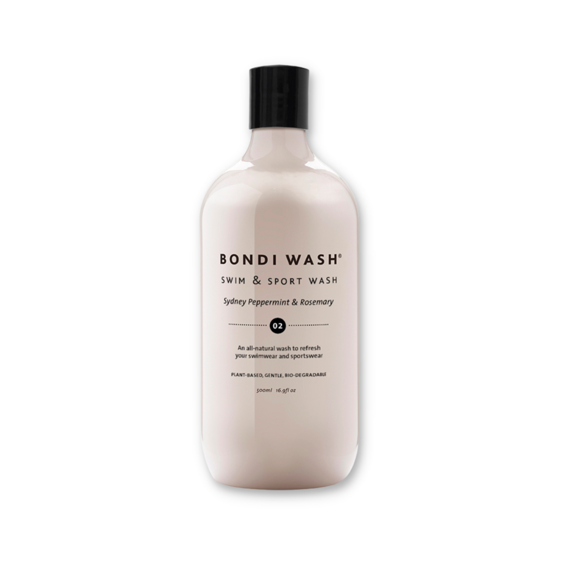 Bondi Wash Swim & Sport Wash detergent bottle with label, designed for cleaning swimwear and activewear.