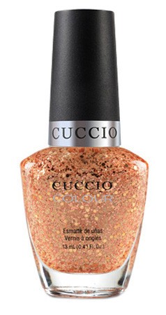 Cuccio Colour After Party nail polish bottle from Cuccio Colour, with vibrant purple and silver accents on the label.