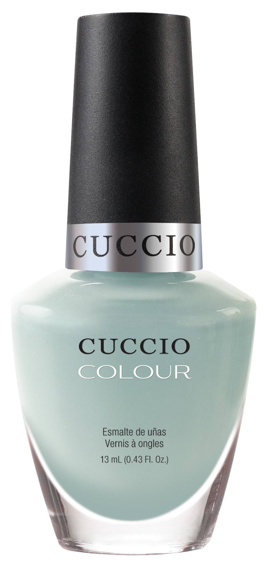 Cuccio Colour nail polish bottle from the Another Beautiful Day! collection, showcasing bright, vibrant color and sleek packaging.