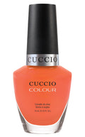 Cuccio Colour Be Fearless nail polish bottle with bright teal color, showcasing the vibrant shade and sleek packaging.