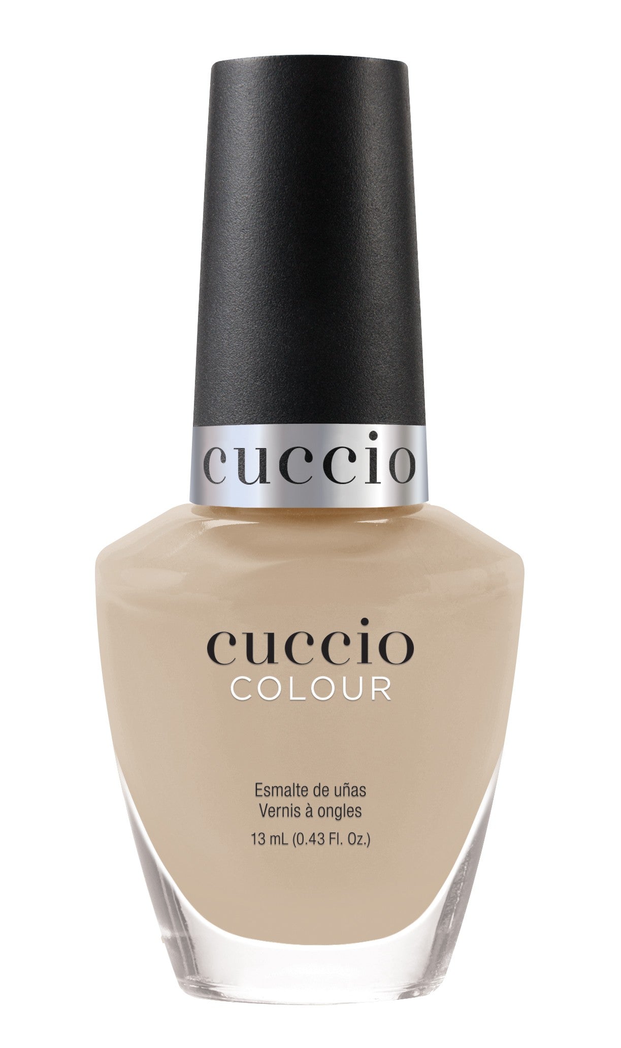 Cuccio Colour Bite Your Lip nail polish bottle from Cuccio Colour brand with vibrant pink shade and glossy finish.