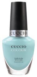 Blue Hawaiian Cuccio Colour nail polish bottle with vibrant blue shade and sleek branding, perfect for summer nail art.