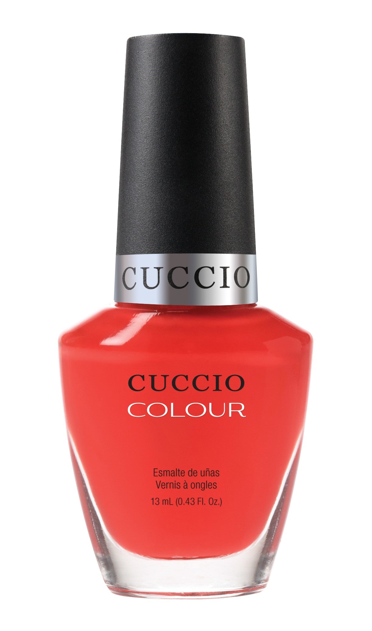 Cuccio Colour ChillIn in Chile nail polish bottle with colorful label, showcasing vibrant shade and product branding.