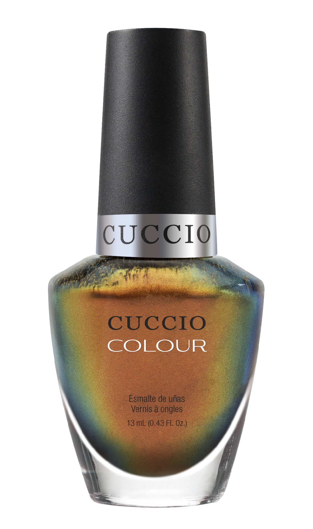 Cuccio Colour Crown Jewels nail polish bottle with vibrant jewel-toned polish and colorful crown label.