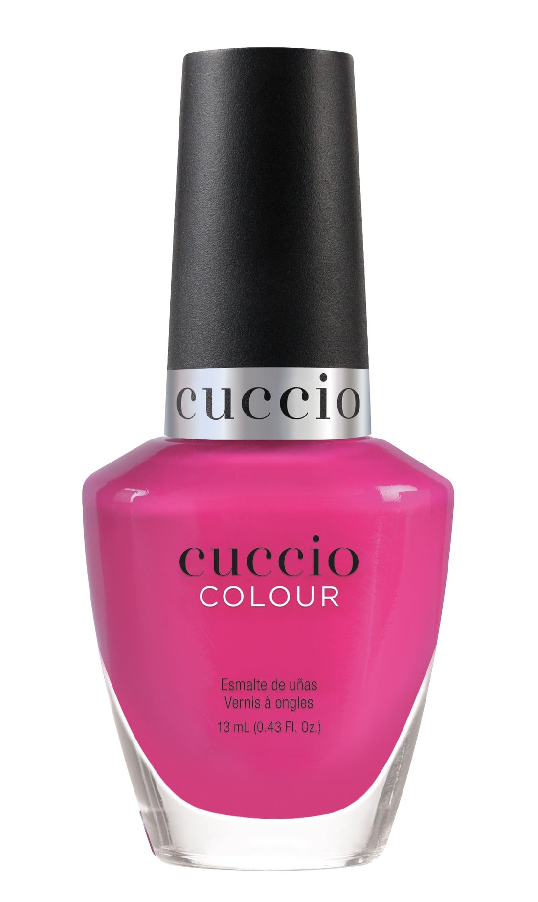 Cuccio Colour Don't Get Tide Down nail polish bottle from Cuccio Colour, featuring vibrant blue shade for manicures and pedicures.
