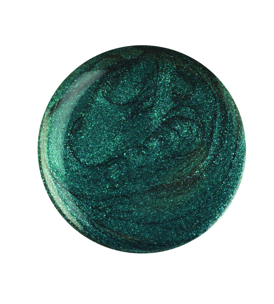 Cuccio Colour Dublin Emerald Isle nail polish bottle displaying vibrant emerald green shade on a white background.