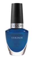 Cuccio Colour Got The Navy Blues nail polish bottle, deep navy blue shade from Cuccio Colour collection.