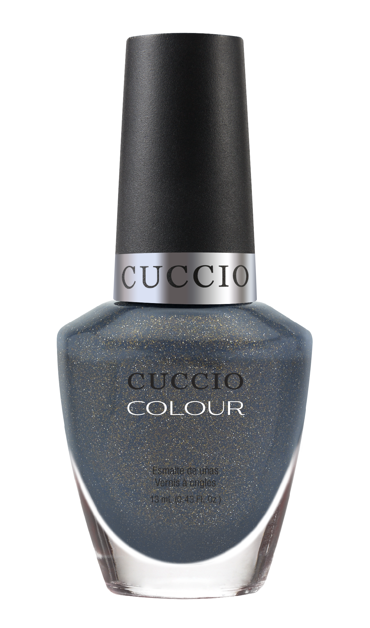 Cuccio Colour Grey's Anatomy nail polish bottle from Cuccio Colour, featuring a sleek design and grey shade.