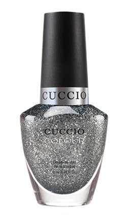 Cuccio Colour Groupie nail polish bottle from Cuccio Colour collection, with vibrant pink and purple shades.