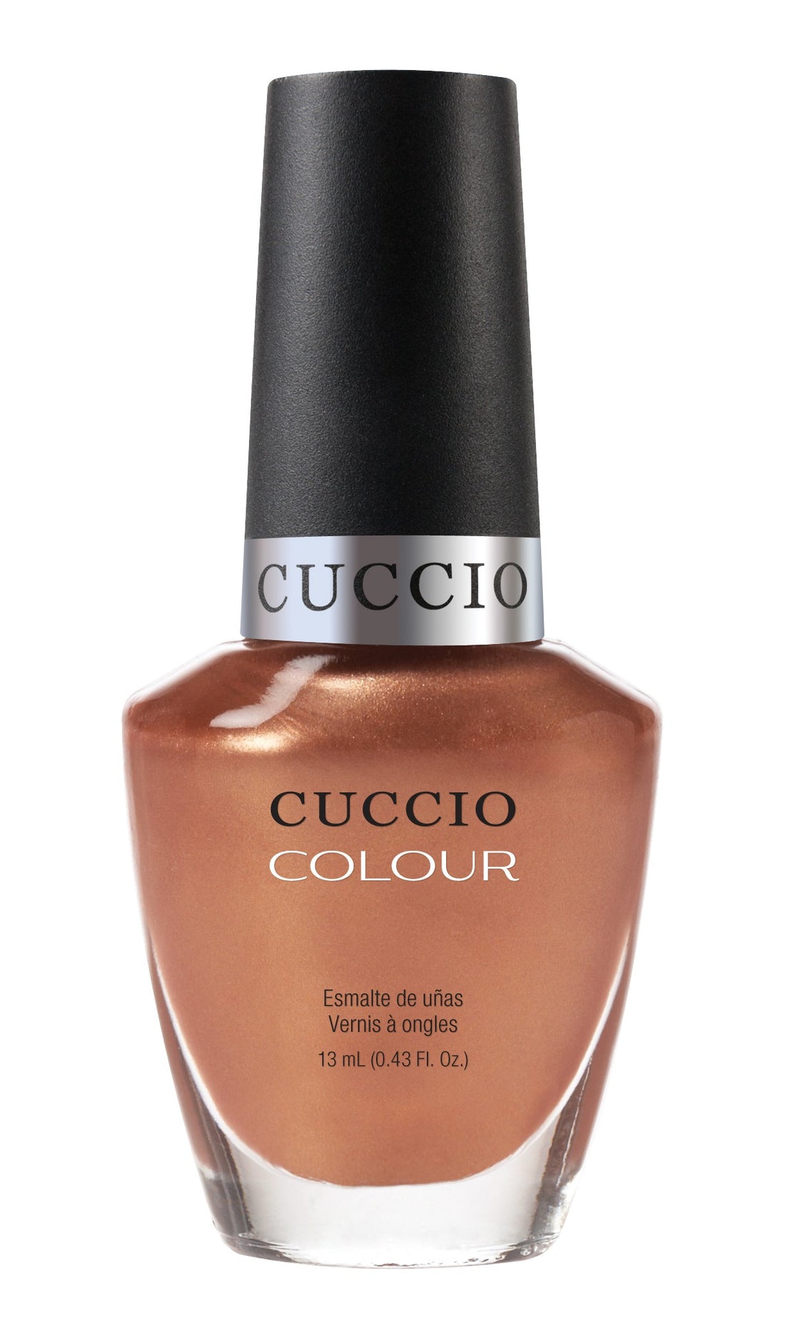 Cuccio Colour Holy Toledo nail polish bottle showcasing vibrant purple shade with white cap, part of Cuccio Colour nail polish collection.