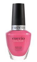 Cuccio Colour Hot Thang! nail polish bottle from Cuccio Colour with vibrant orange shade and glossy finish.