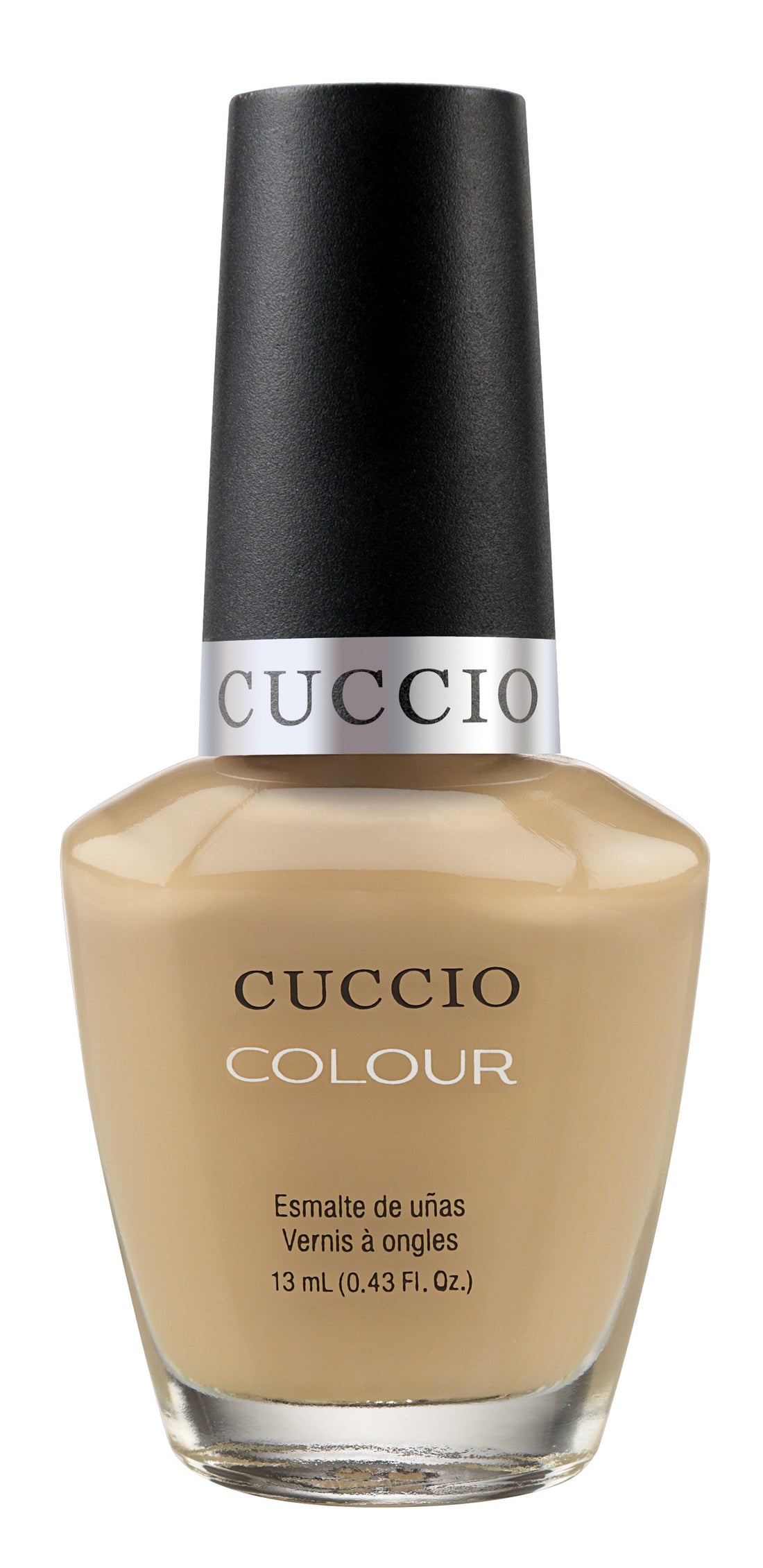 Cuccio Colour Java Va Voom! nail polish bottle with vibrant orange and brown shades, featuring the Cuccio Colour branding.