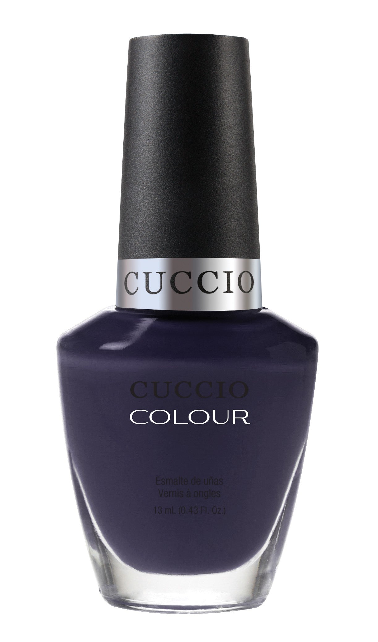 Cuccio Colour London Underground nail polish bottle with colorful label, showcasing vibrant nail polish color.