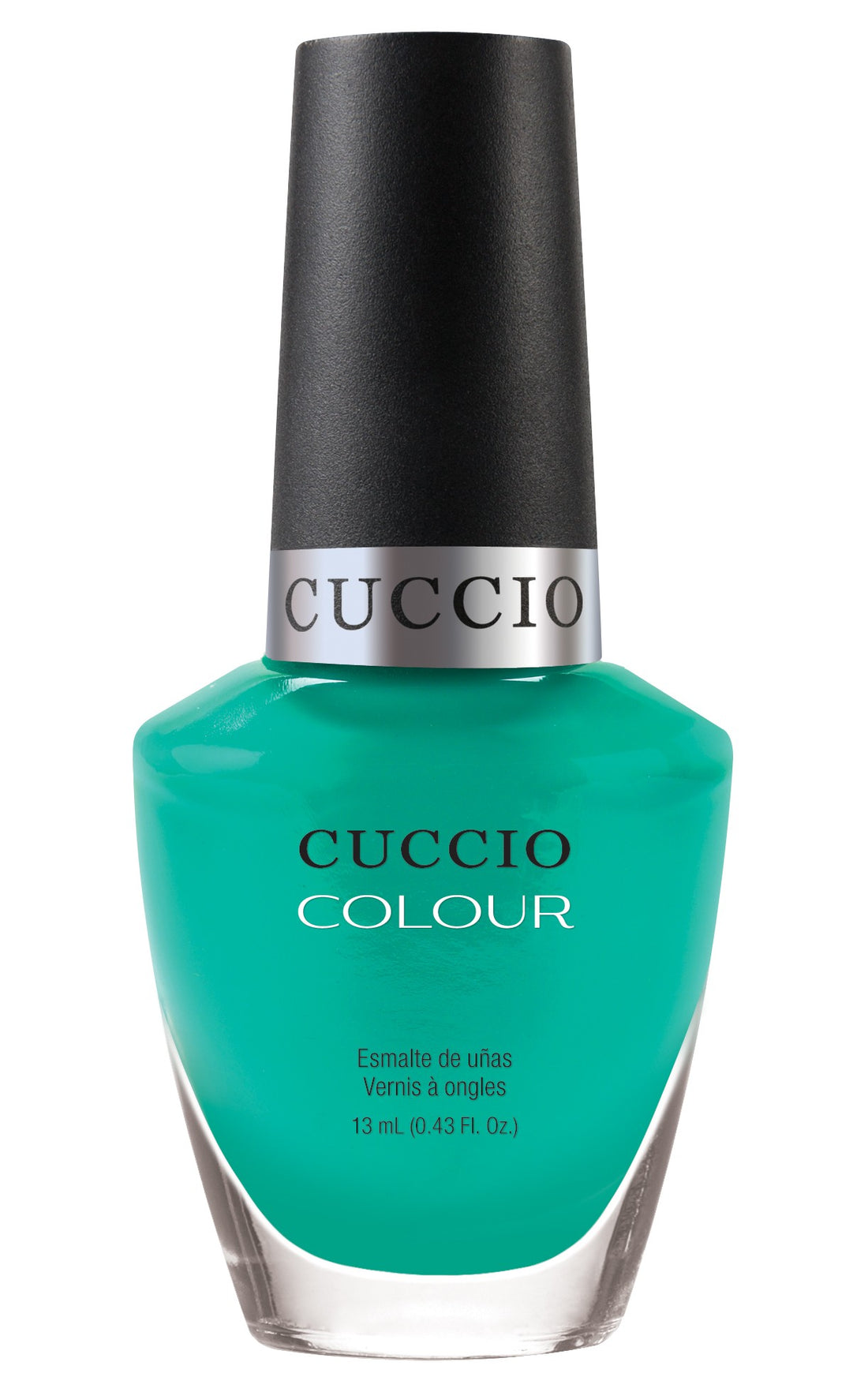 Cuccio Colour Make a Difference nail polish bottle with vibrant purple shade, showcasing the Cuccio Colour brand.