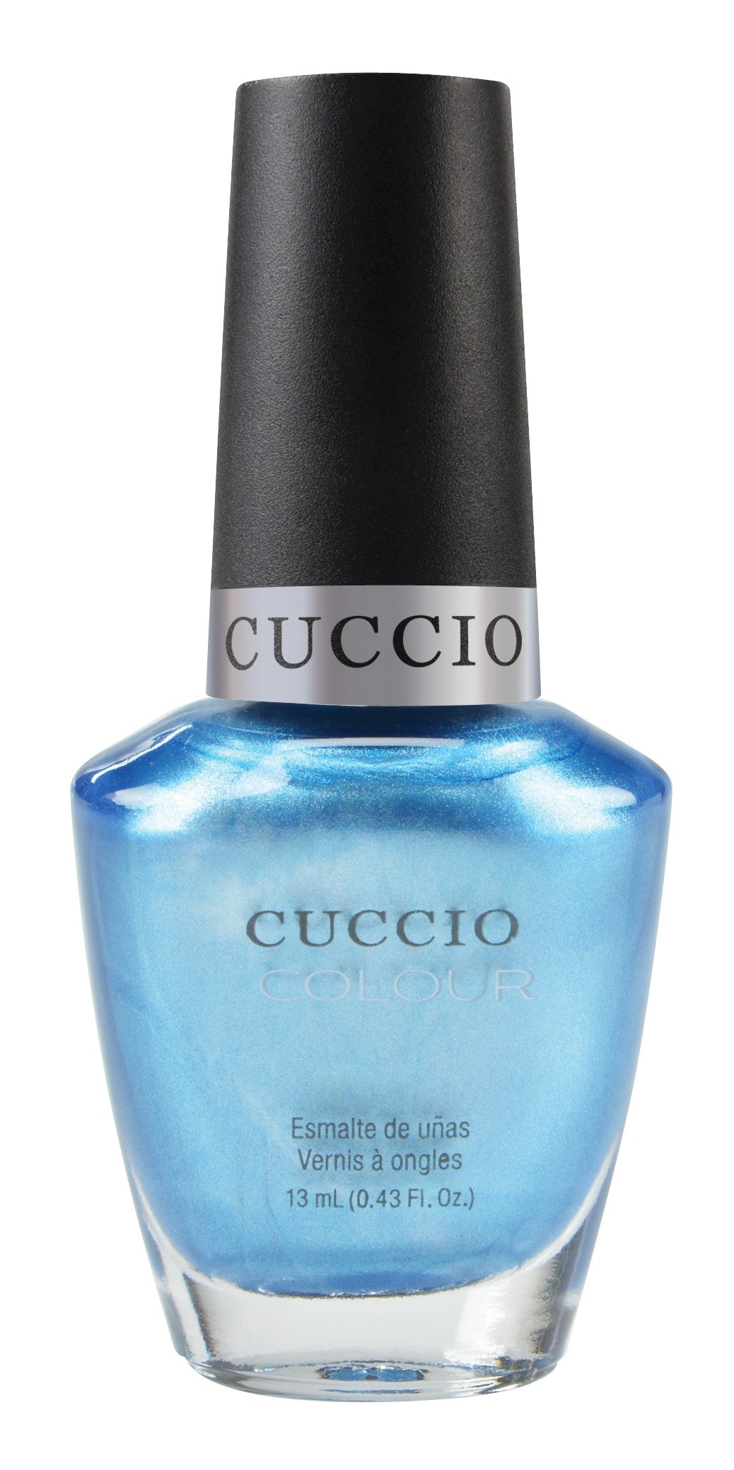 Cuccio Colour Nail Polishes set featuring vibrant, colorful shades with wave design on bottles for creative manicure options.