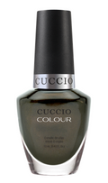 Cuccio Colour Olive You nail polish bottle from Cuccio Colour, featuring a sleek design with olive green shade.