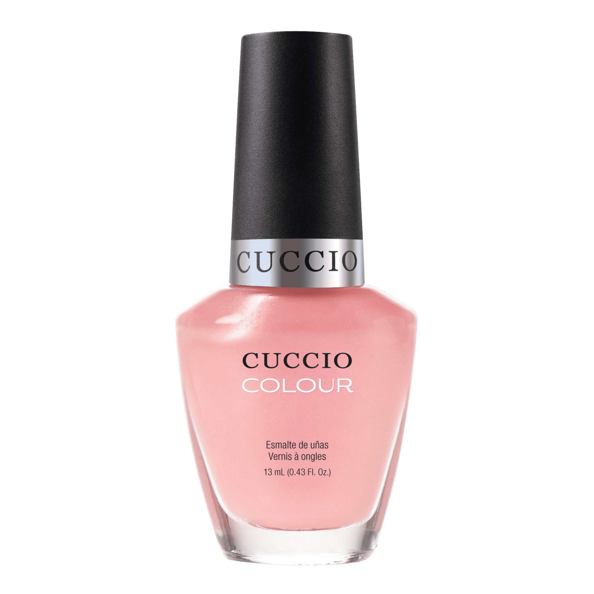 Cuccio Colour Parisian Pastille nail polish bottle with vibrant pastel purple shade and sleek packaging.